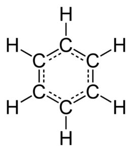 La formula di struttura del benzene
