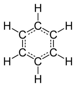 La formula di struttura del benzene