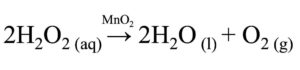 Produzione di ossigeno tramite decomposizione